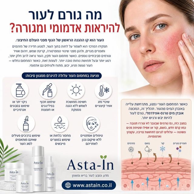 מה גורם לעור להיראות אדמומי ומגורה